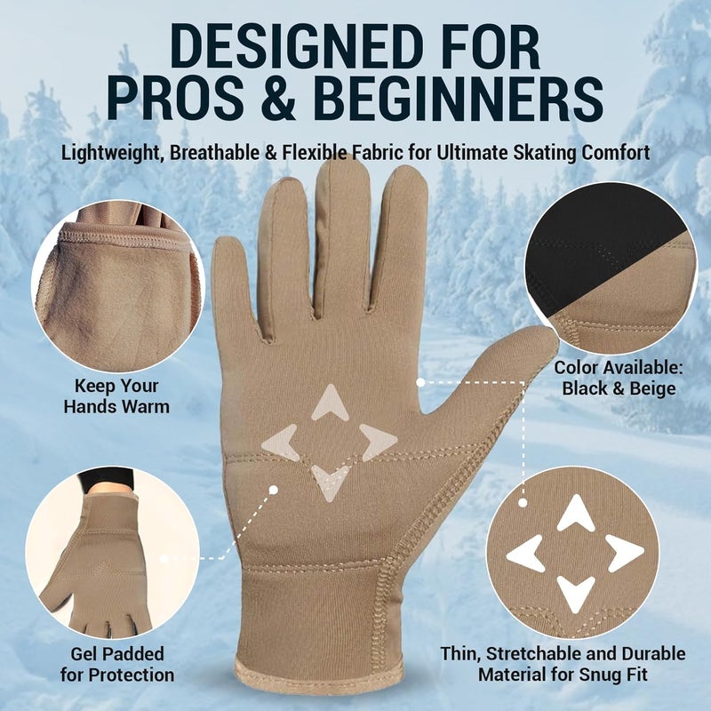 Kami-So Figure Skating Gloves for Girls | Gel Padded Ice Skate Gloves | Thermal, Padded Wrist Protection | Multiple Colors - Image 3